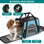 PetAmi — Transportadora de Viaje Aprobada por Aerolíneas con Cama Sherpa para Gatos y Perros Pequeños