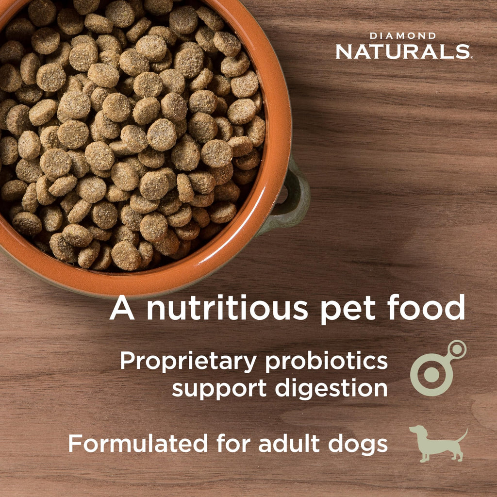Diamond Naturals Premium — Croquetas con Proteína de Cordero, Superalimentos y Probióticos para Perro Adulto