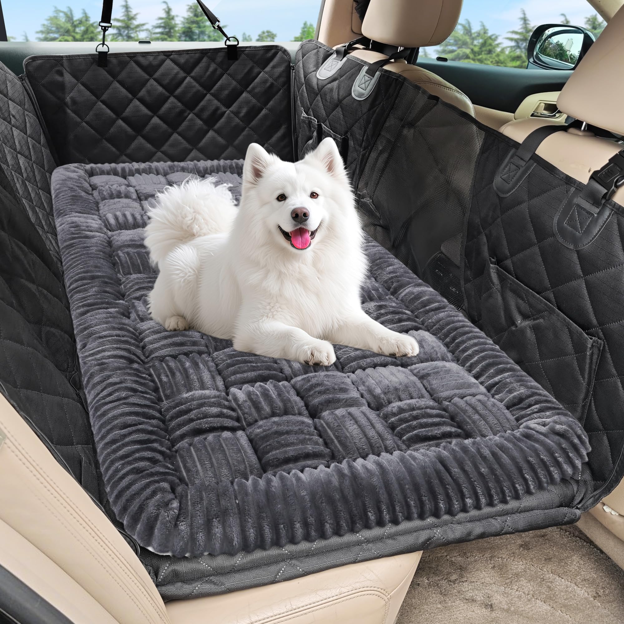 Loiion — Cama para Perro con Diseño Escocés y Funda Protectora para Sofá