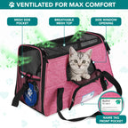 PetAmi — Transportadora de Viaje Aprobada por Aerolíneas con Cama Sherpa para Gatos y Perros Pequeños