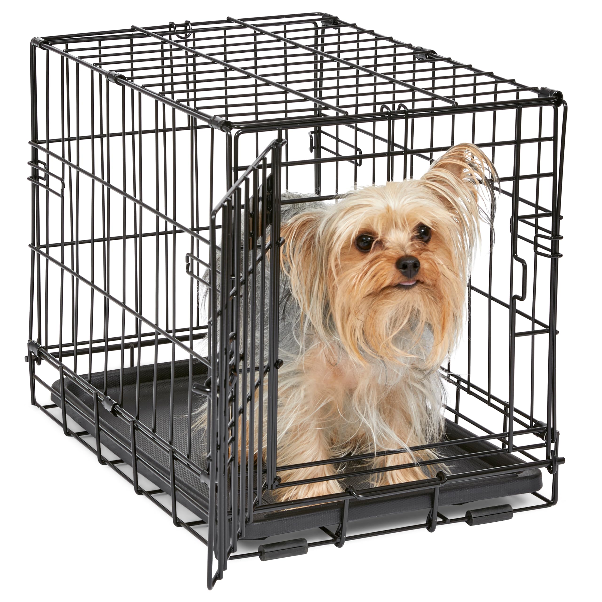 MidWest iCrate — Jaula Plegable de Doble Puerta con Divisor para Perros Medianos