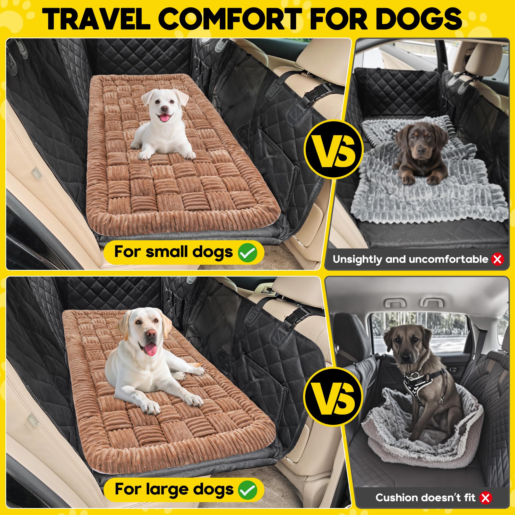 Loiion — Cama para Perro con Diseño Escocés y Funda Protectora para Sofá