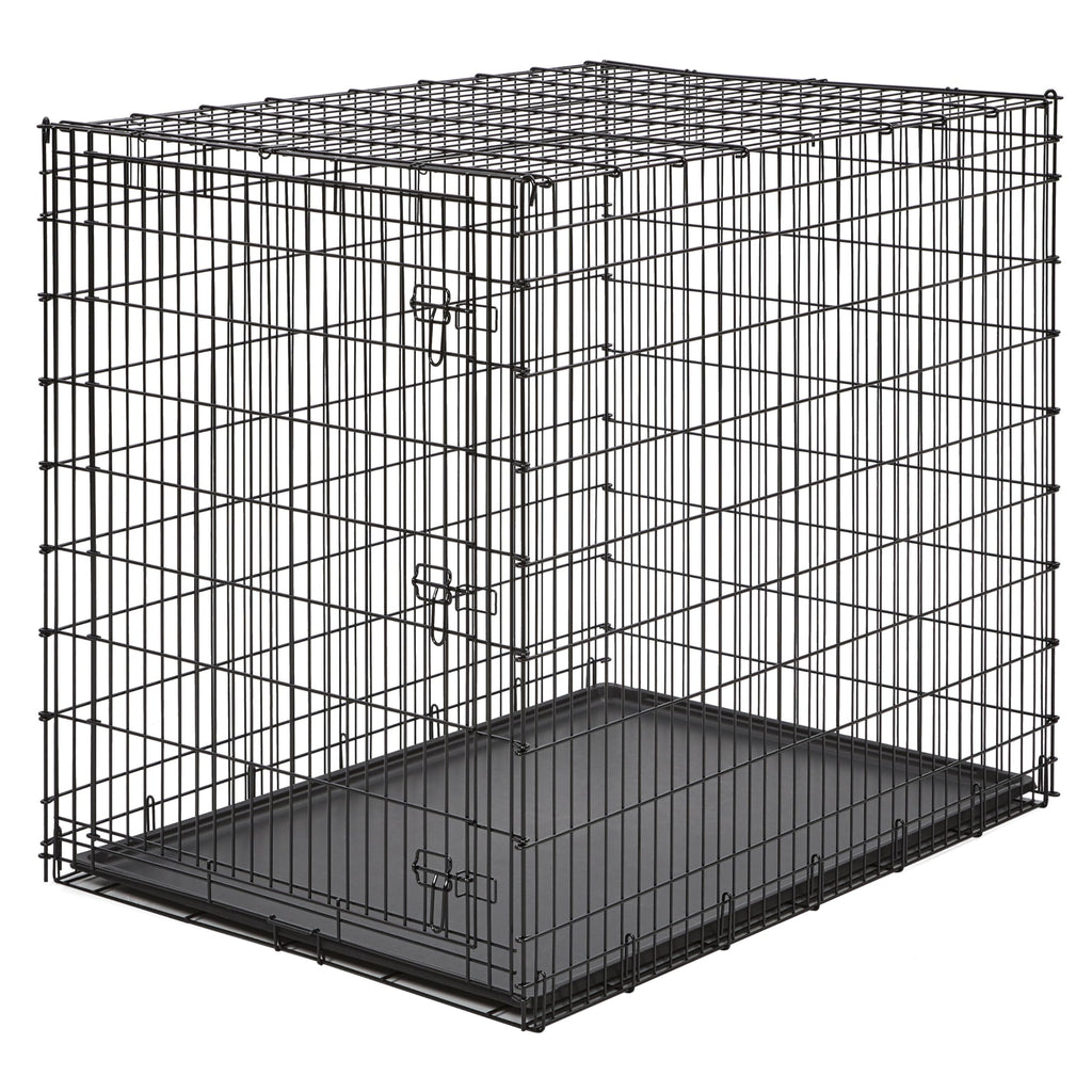 MidWest iCrate — Jaula Plegable de Doble Puerta con Divisor para Perros Medianos