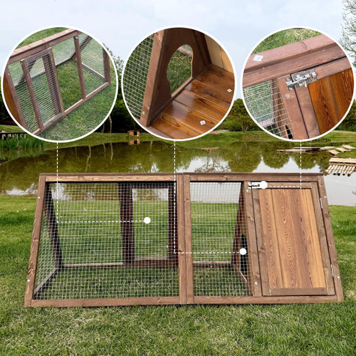 Casita de Madera para Exterior — Conejera, Gallinero y Jaula para Codornices al Aire Libre
