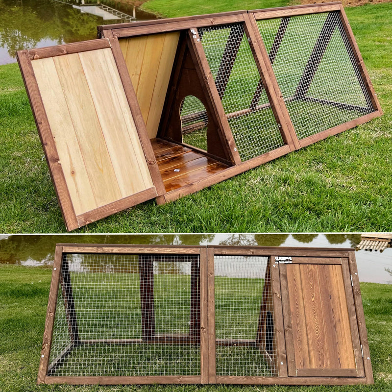 Casita de Madera para Exterior — Conejera, Gallinero y Jaula para Codornices al Aire Libre