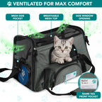 PetAmi — Transportadora de Viaje Aprobada por Aerolíneas con Cama Sherpa para Gatos y Perros Pequeños