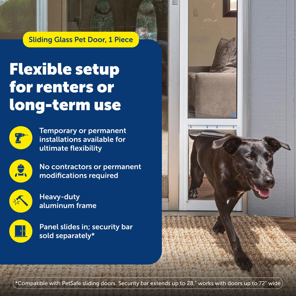 PetSafe Doggy Door — Puerta para Perros en Puertas Corredizas de Vidrio con Altura Ajustable