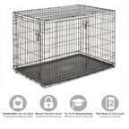New World — Jaula para Perro Plegable de Metal con Doble Puerta