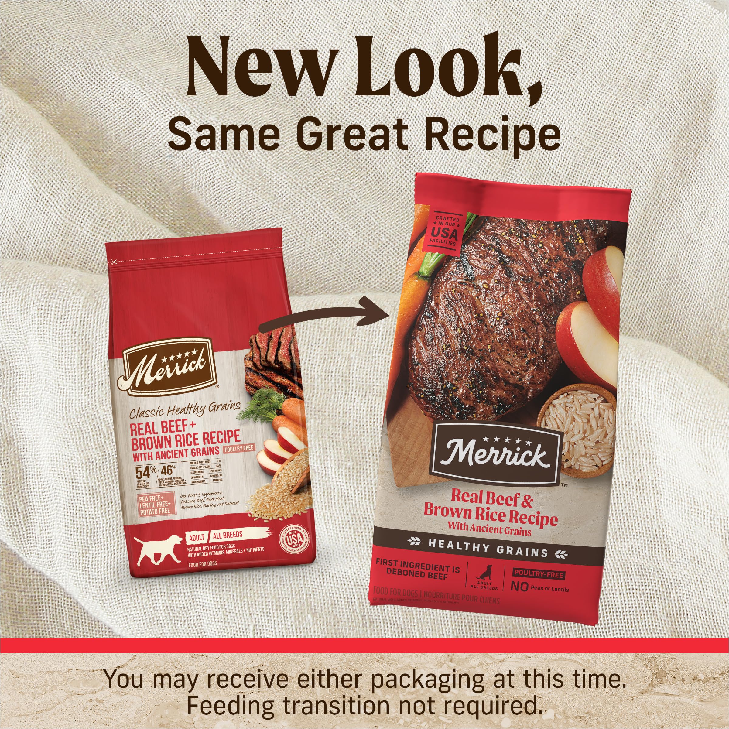 Merrick Classic Healthy Grains — Croquetas con Granos Saludables y Carne Real para Perro